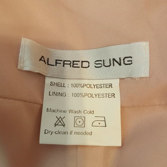 Alfred Sung Halter Neck Gown Dress Women's Size 2 Toasted Sugar Satin Twill D772 - Picture 8 of 9